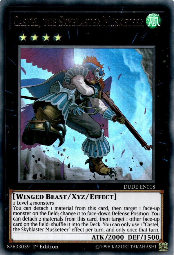 Yugioh Castel, the Skyblaster Musketeer DUDE-EN018 Ultra Rare 1st Edition NM