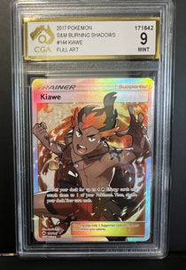 Pokemon Kiawe 144/147 Burning Shadows Full Art PSA 9 CGA 9 MINT