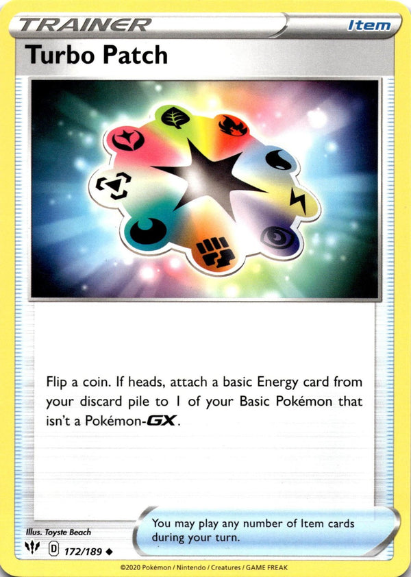 Pokemon Turbo Patch 172/189 Darkness Ablaze Non Holo NM