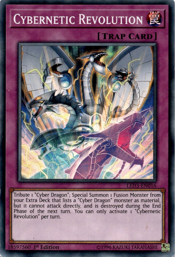 Yugioh Cybernetic Revolution LED3-EN016 Super Rare 1st Edition HP/MP (INDENTS)
