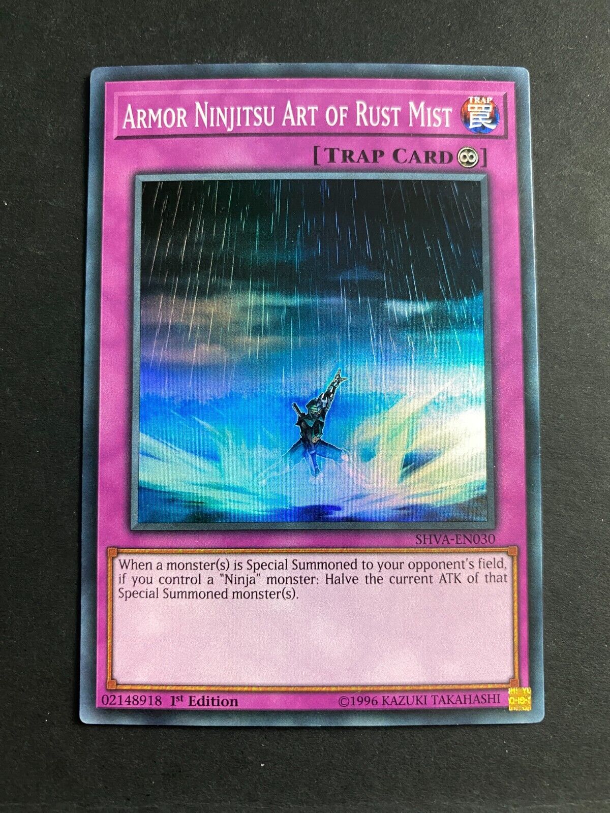 Yugioh Armor Ninjitsu Art of Rust Mist SHVA-EN030 Super Rare 1st Edition LP