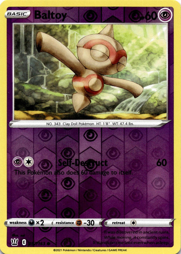 Pokemon Baltoy 057/163 Battle Styles Reverse Holo NM