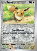 Pokemon Eevee 133/165 Pokemon 151 Reverse Holo NM