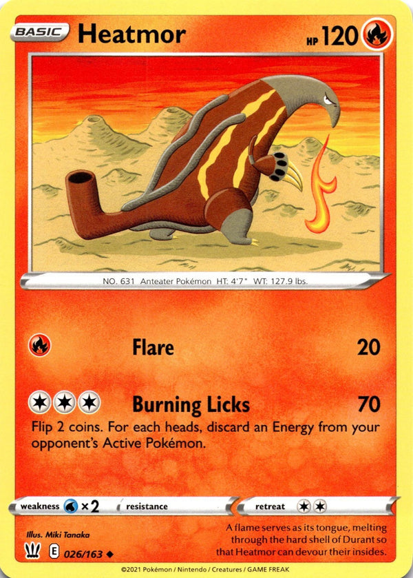 Pokemon Heatmor 026/163 Battle Styles Non Holo NM