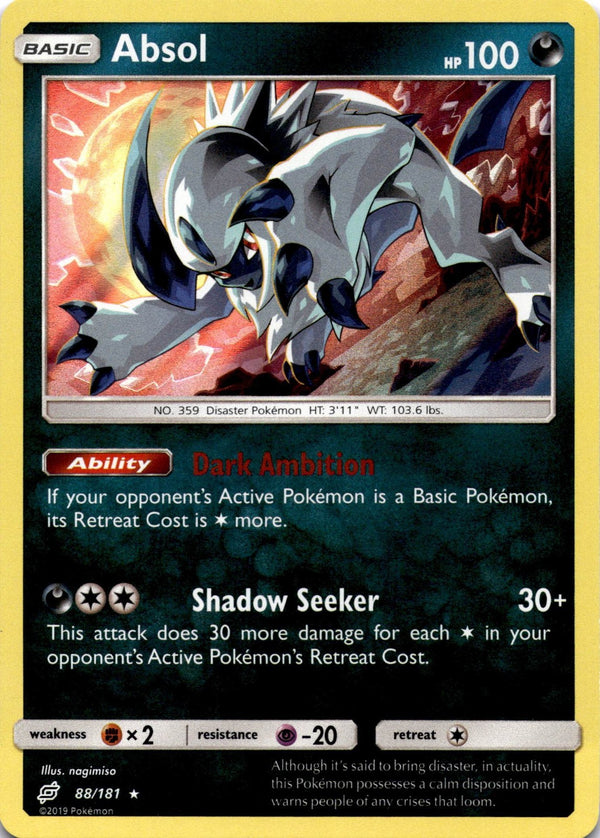 Pokemon Absol 88/181 Team Up Holo NM