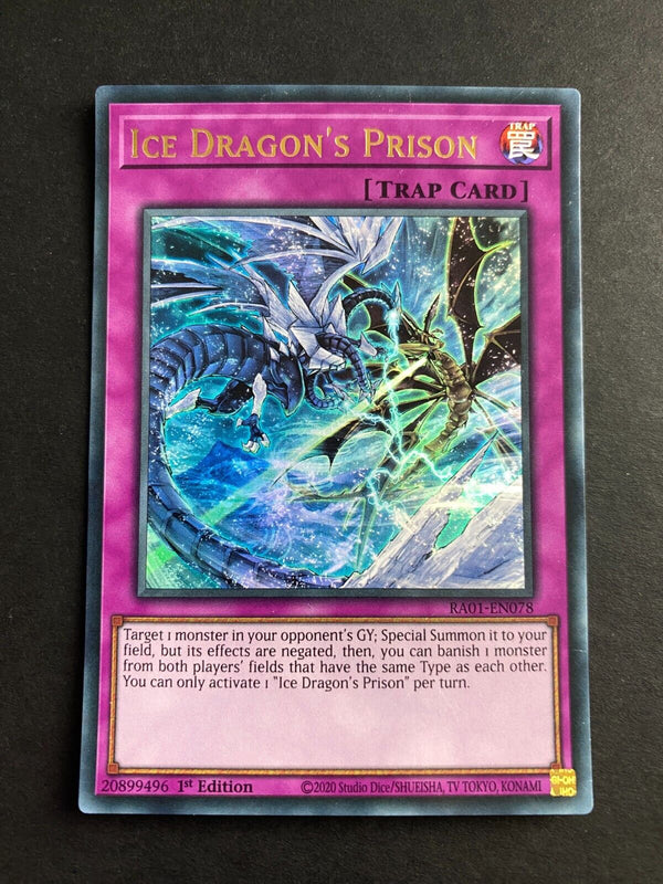 Yugioh Ice Dragon's Prison RA01-EN078 Ultra Rare 1st Edition LP