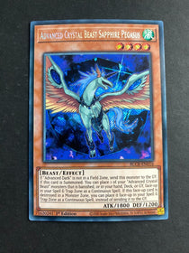 Yugioh Advanced Crystal Beast Sapphire Pegasus BLCR-EN016 Secret Rare 1st Ed NM