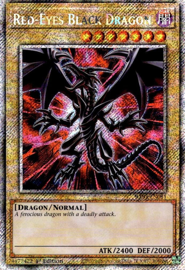Yugioh Red-Eyes Black Dragon RA03-EN081 NA PRINT Platinum Secret Rare 1st VLP/NM