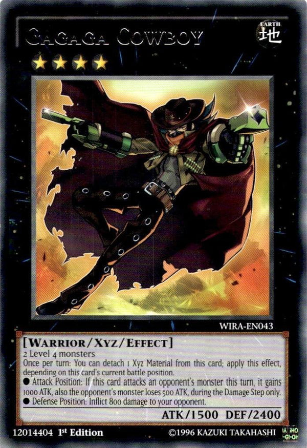 Yugioh Gagaga Cowboy WIRA-EN043 Rare 1st Edition VLP/NM
