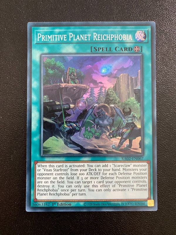 Yugioh Primitive Planet Reichphobia RA02-EN067 Super Rare 1st Edition NM