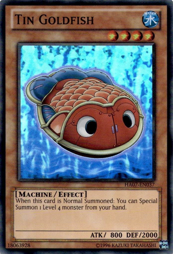 Yugioh Tin Goldfish HA07-EN037 Super Rare Unlimited Edition VLP/NM