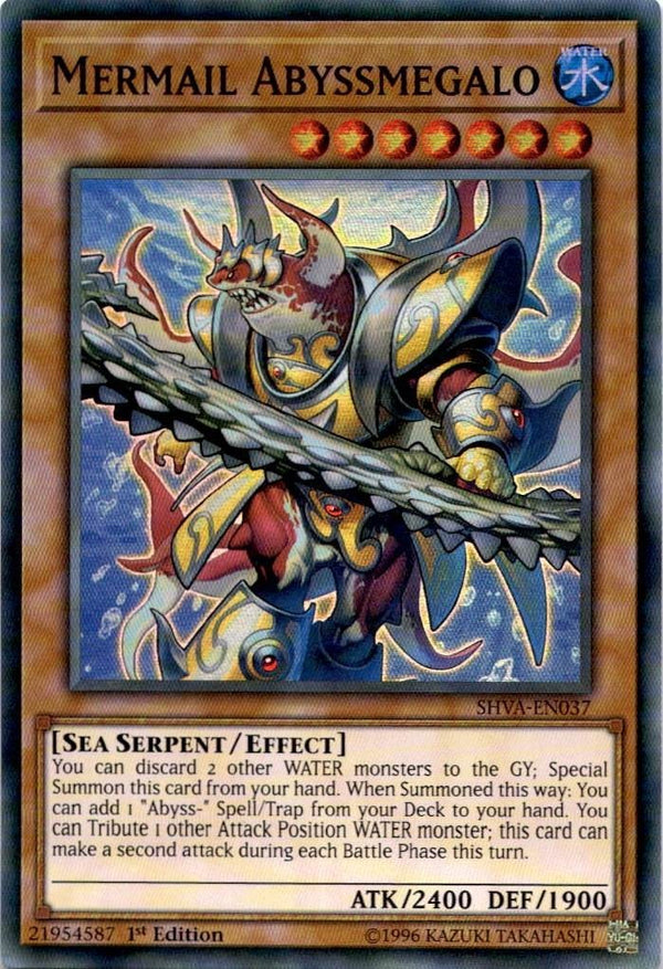 Yugioh Mermail Abyssmegalo SHVA-EN037 Super Rare 1st Edition VLP/NM