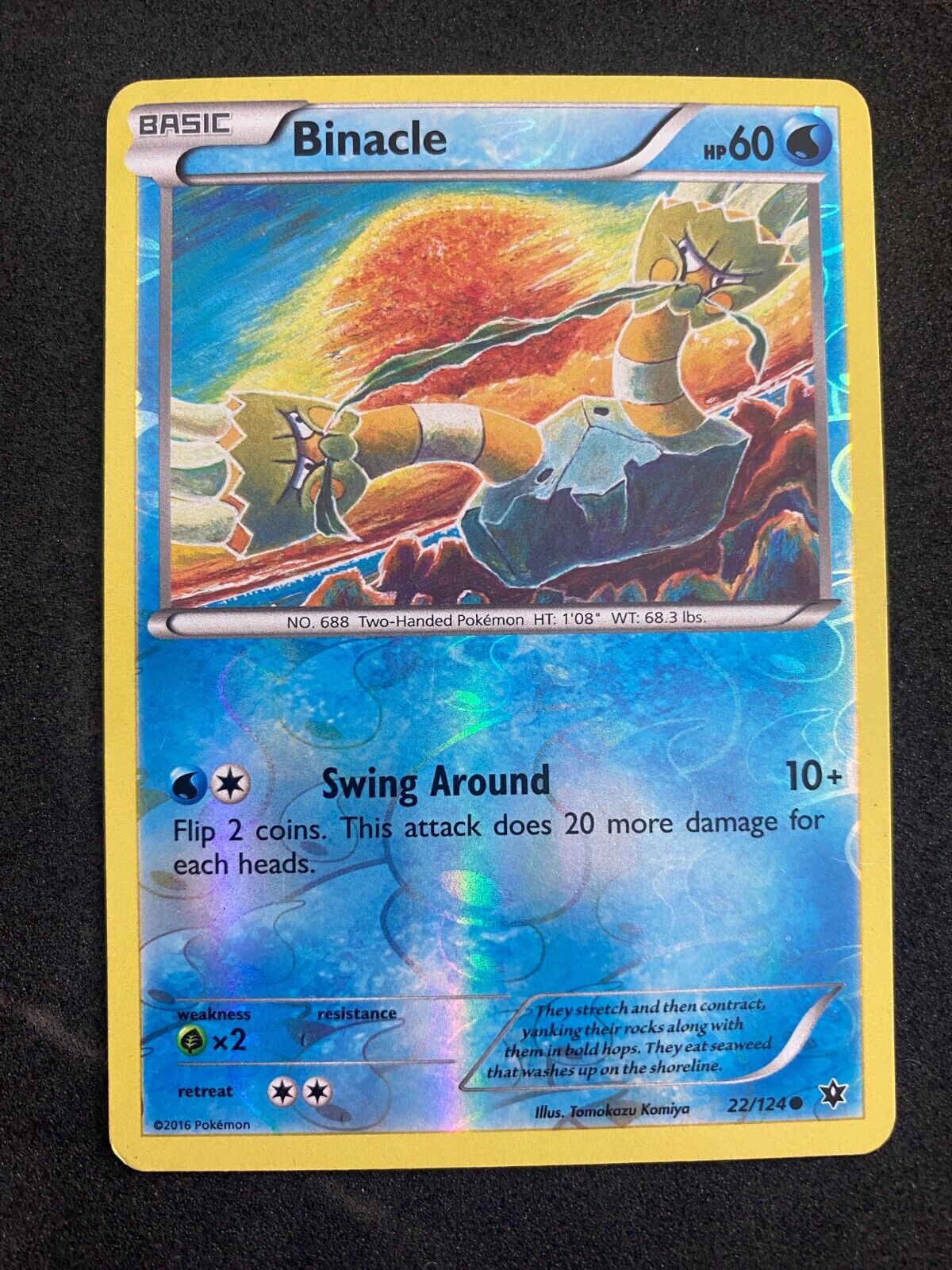 Pokemon Binacle 22/124 Fates Collide Reverse Holo MP