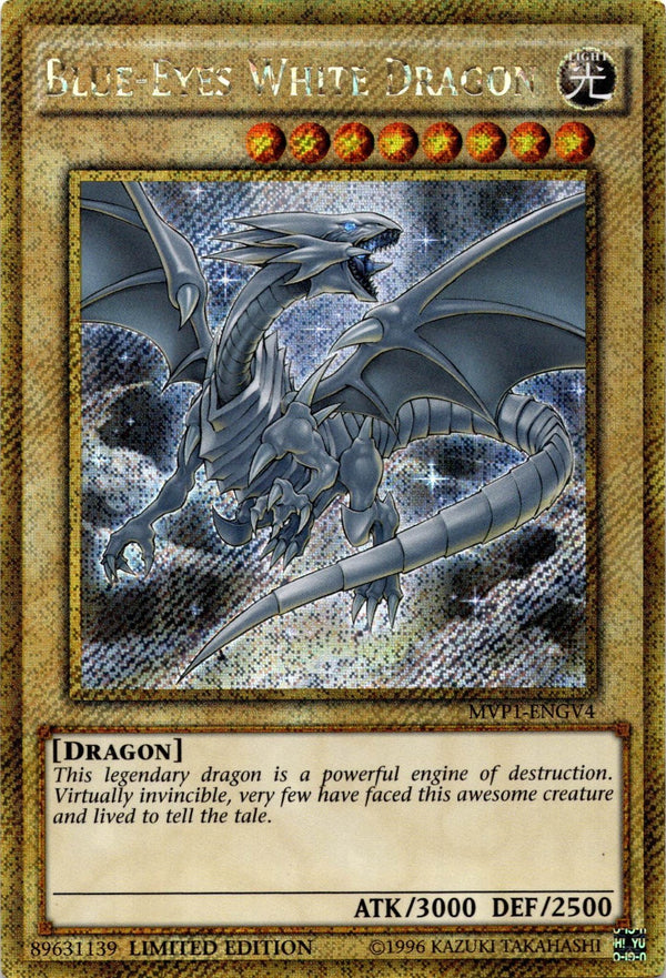 Yugioh Blue-Eyes White Dragon MVP1-ENGV4 Premium Gold Rare Limited Ed VLP/NM