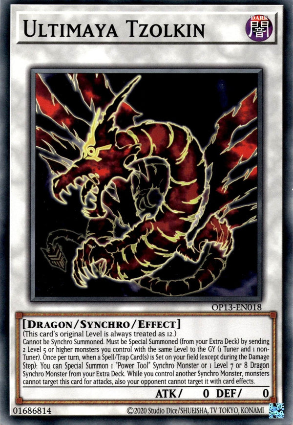 Yugioh Ultimaya Tzolkin OP13-EN018 Common Unlimited Edition NM