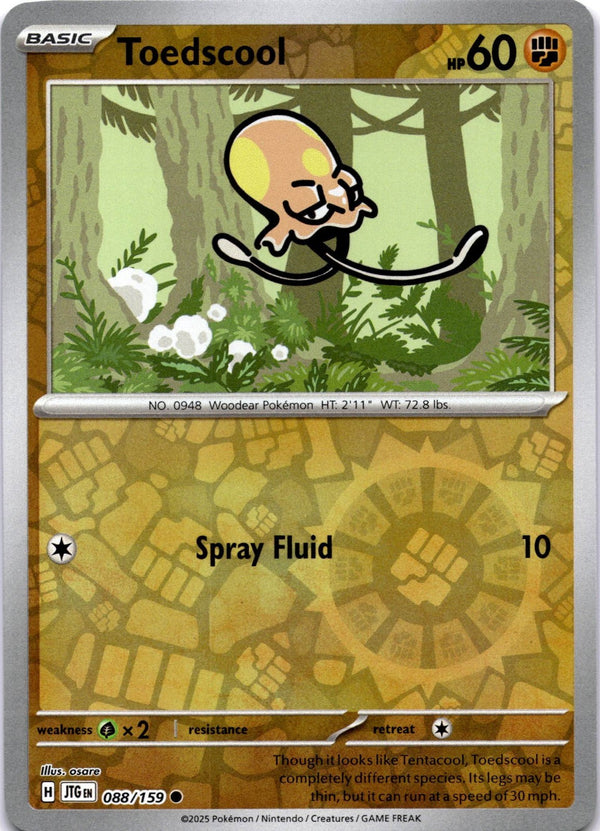 Pokemon Toedscool 088/159 Journey Together Reverse Holo NM