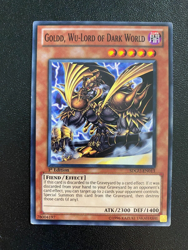 Yugioh Goldd, Wu-Lord of Dark World SDGU-EN013 Common 1st Edition LP