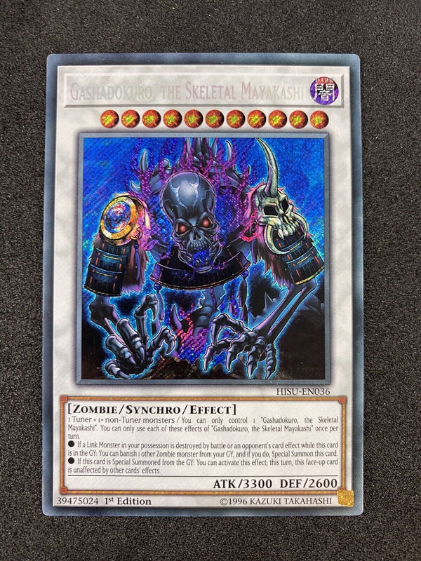 Yugioh Gashadokuro, the Skeletal Mayakashi HISU-EN036 1st Edition Secret Rare NM