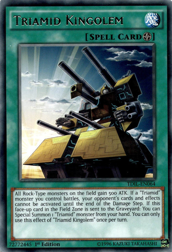 Yugioh Triamid Kingolem TDIL-EN064 Rare 1st Edition NM