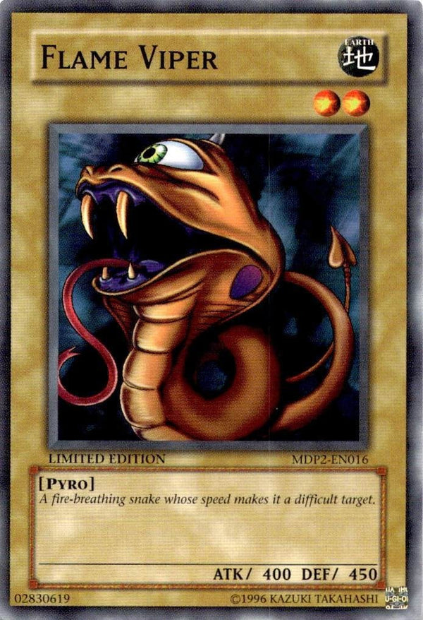 Yugioh Flame Viper MDP2-EN016 Common Limited Edition MP/LP