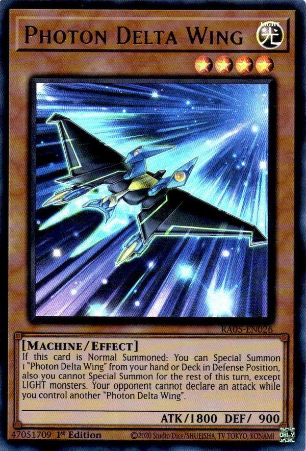 Yugioh Photon Delta Wing RA05-EN026 NA Print Ultra Rare 1st Edition NM