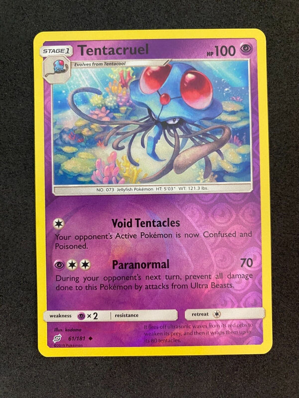 Pokemon Tentacruel 61/181 Team Up Reverse Holo NM