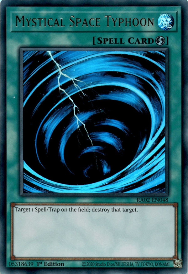 Yugioh Mystical Space Typhoon RA02-EN048 Ultra Rare 1st Edition NM