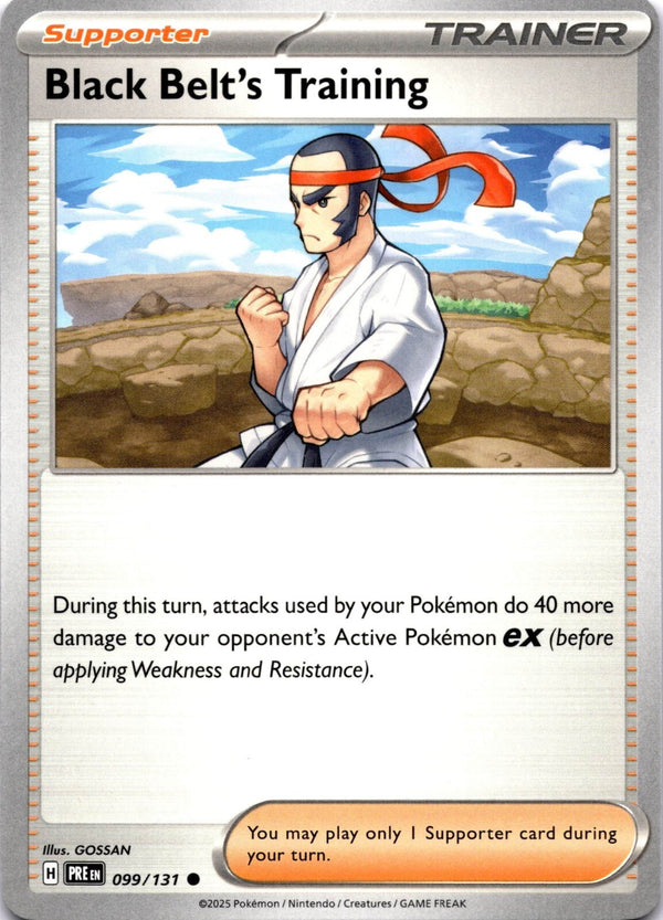 Pokemon Black Belt's Training 099/131 Prismatic Evolutions Non Holo NM