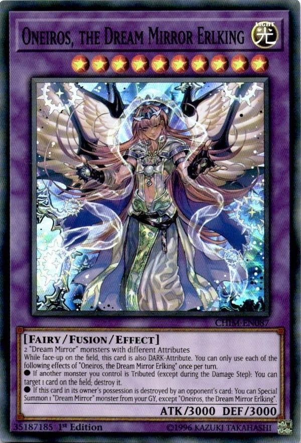 Yugioh Oneiros, the Dream Mirror Erlking CHIM-EN087 Super Rare 1st Edition NM