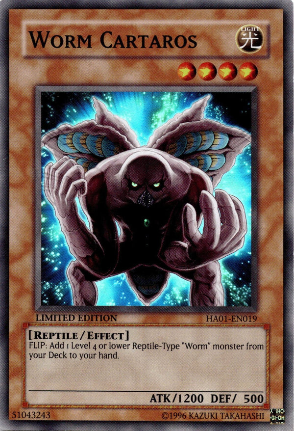 Yugioh Worm Cartaros HA01-EN019 Super Rare Limited Edition VLP/NM
