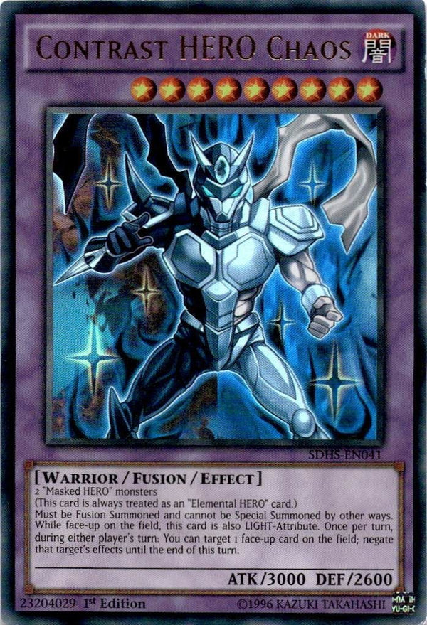Yugioh Contrast HERO Chaos SDHS-EN041 Ultra Rare 1st Edition VLP/NM