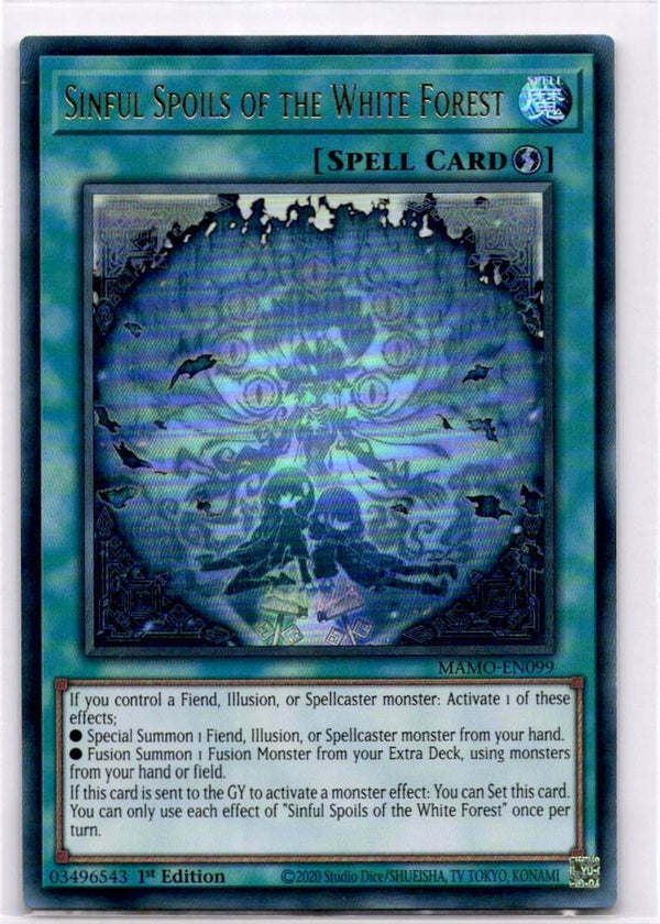 Yugioh Sinful Spoils of the White Forest MAMO-EN099 Ultra Rare 1st Edition NM
