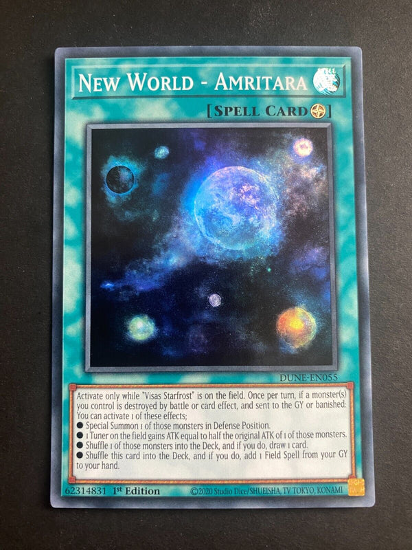 Yugioh New World - Amritara DUNE-EN055 Super Rare 1st Edition LP