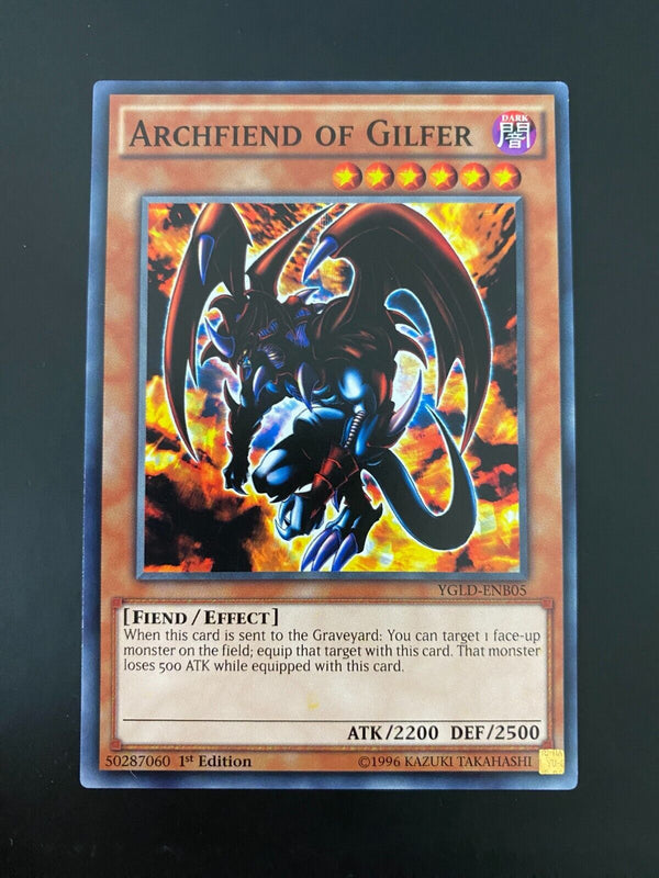 Yugioh Archfiend of Gilfer YGLD-ENB05 Common 1st Edition NM/MINT