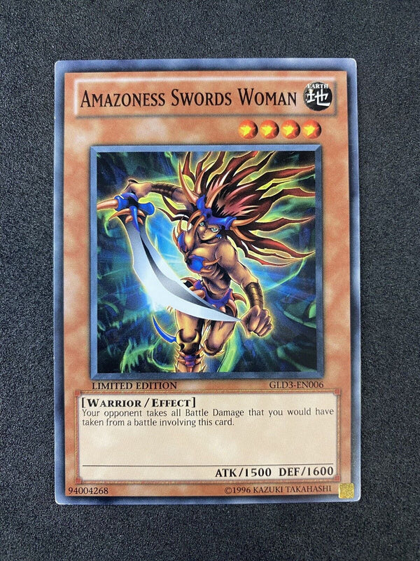 Yugioh Amazoness Swords Woman GLD3-EN006 Limited Edition Common LP