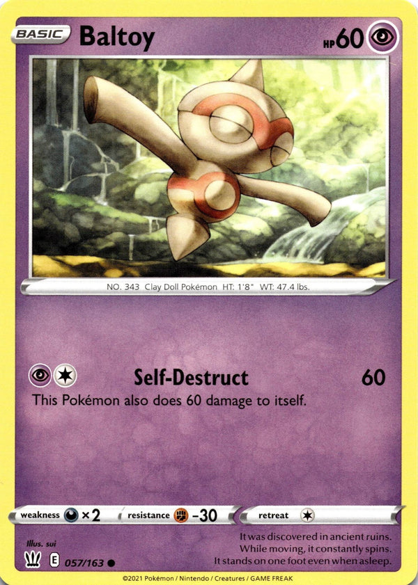 Pokemon Baltoy 057/163 Battle Styles Non Holo NM