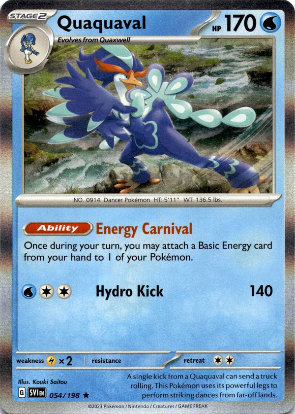 Pokemon Quaquaval 054/198 Scarlet Violet Base Holo LP/NM