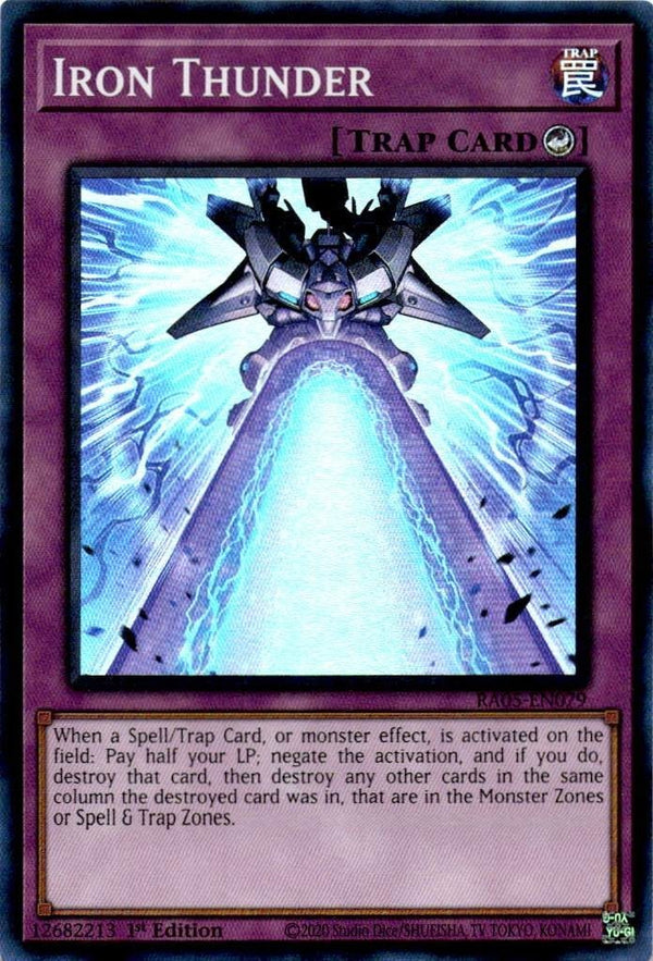 Yugioh Iron Thunder RA05-EN079 NA Print Super Rare 1st Edition NM