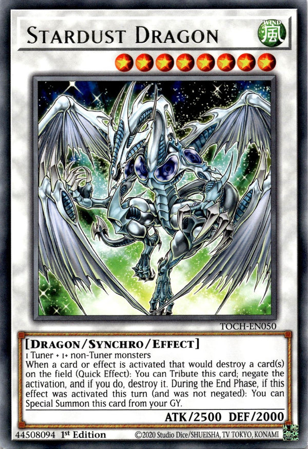 Yugioh Stardust Dragon TOCH-EN050 Rare 1st Edition NM