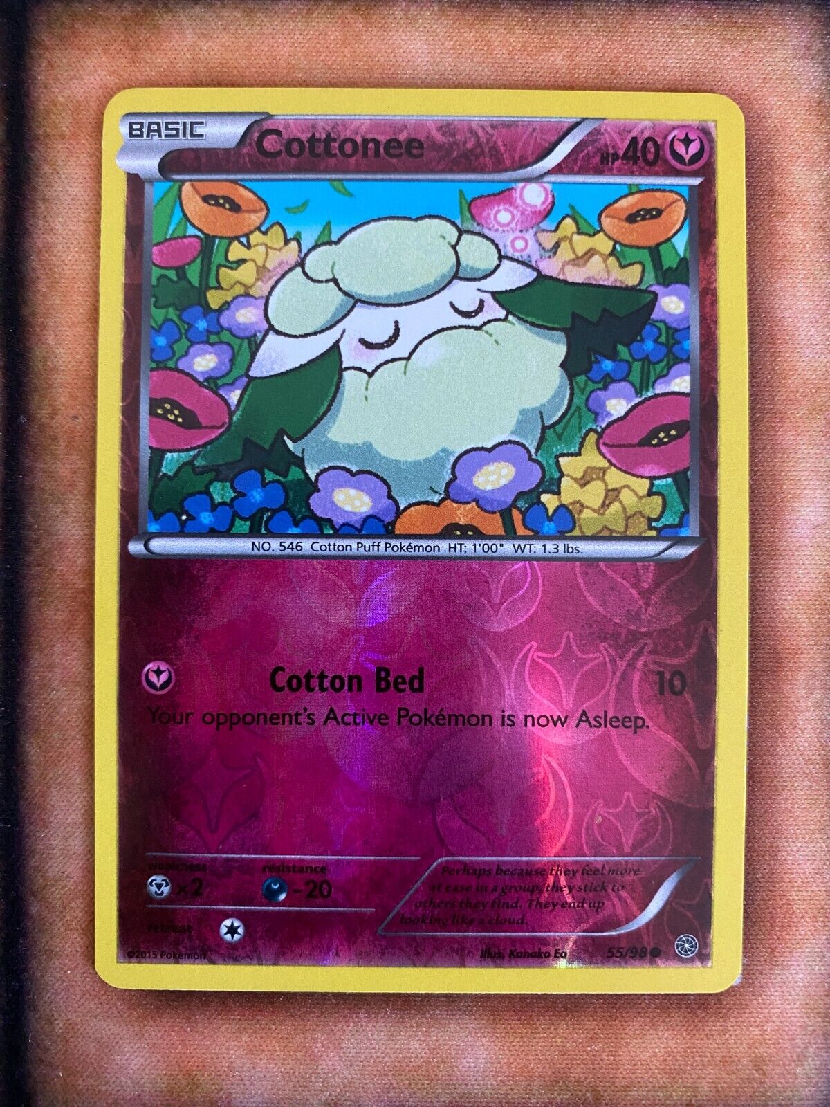 Pokemon Cottonee 55/98 Ancient Origins Reverse Holo VLP