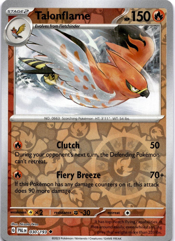 Pokemon Talonflame 030/193 Paldea Evolved Reverse Holo NM