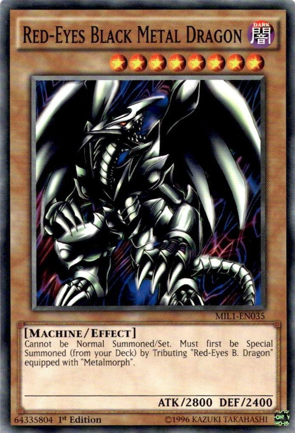 Yugioh Red-Eyes Black Metal Dragon MIL1-EN035 Common 1st Edition NM