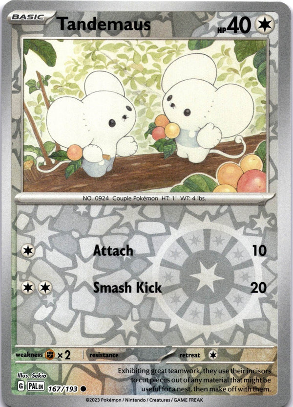Pokemon Tandemaus 167/193 Paldea Evolved Reverse Holo NM