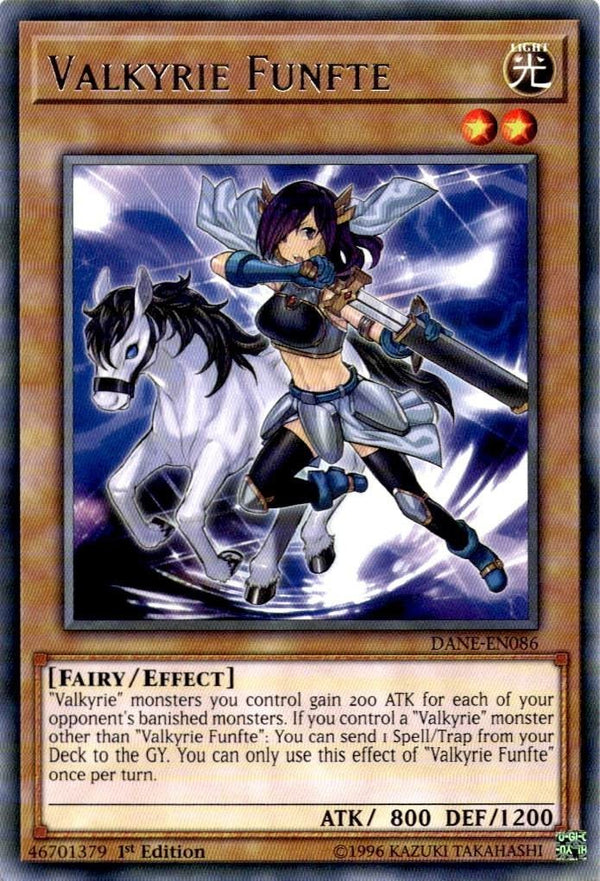 Yugioh Valkyrie Funfte DANE-EN086 Rare 1st Edition NM