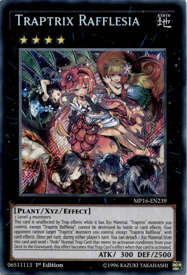 Yugioh Traptrix Rafflesia MP16-EN239 Secret Rare 1st Edition VLP/NM