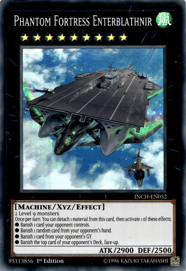 Yugioh Phantom Fortress Enterblathnir INCH-EN052 Super Rare 1st Edition MP