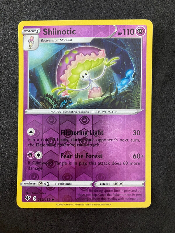 Pokemon Shiinotic 080/189 Darkness Ablaze Reverse Holo NM-MINT 80/189