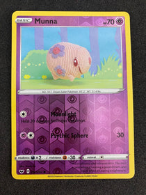 Pokemon Munna 087/202 Sword Shield Reverse Holo NM-MINT 87/202