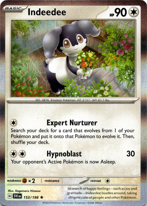 Pokemon Indeedee 153/198 Scarlet Violet Base Holo NM