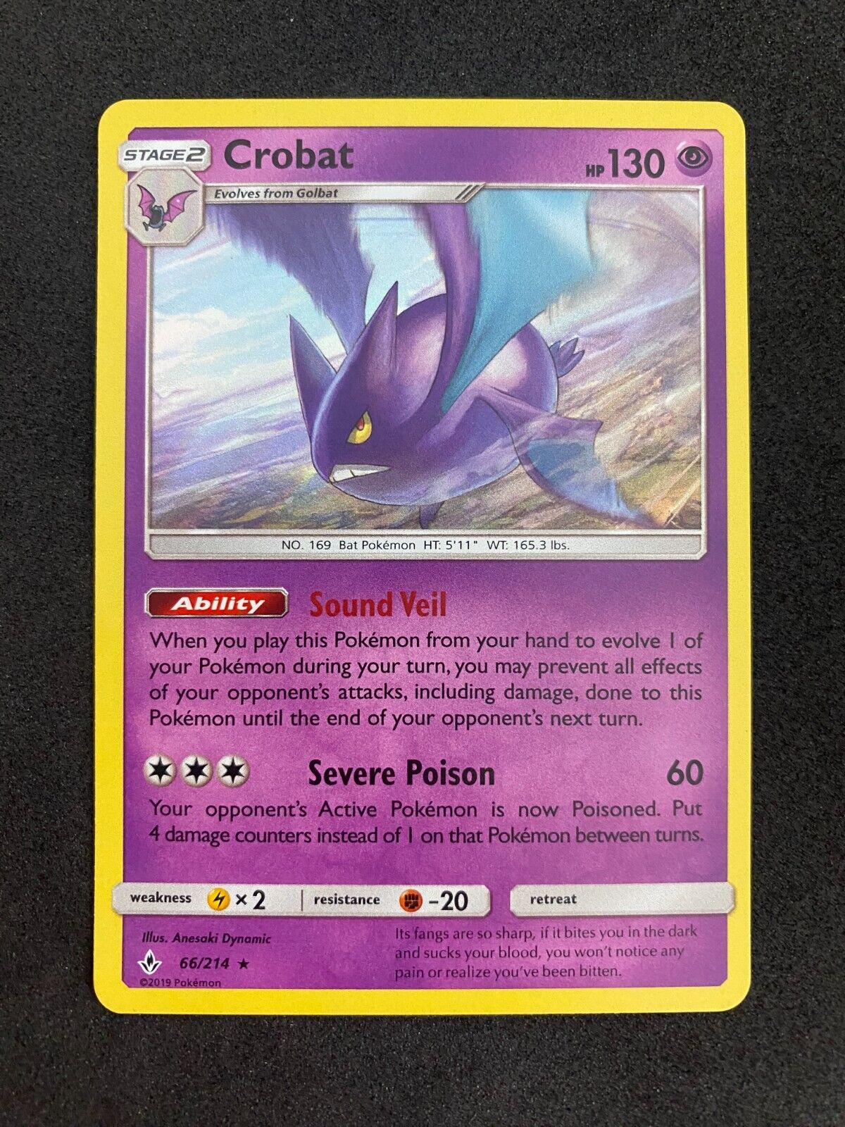 Pokemon  Crobat 66/214 Unbroken Bonds Holo NM